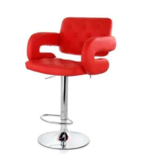 Large Comfort Swivel Barstool - RED