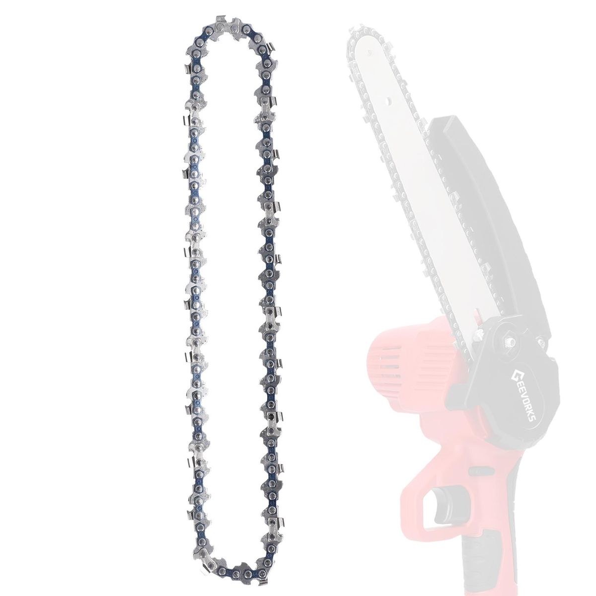 Easy Assemble Spare Chainsaw Chain 8inch Electric Saws Replacement Accessory for Wood Cutting