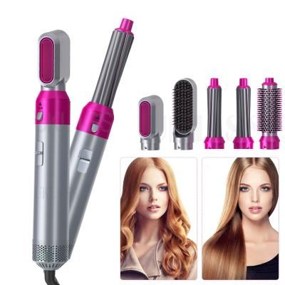5 In 1 Hair Dryer Electric Curler Straightener AU-Black