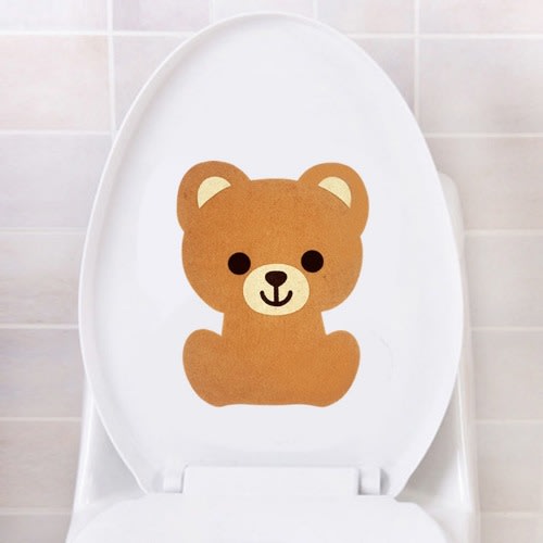 Cartoon Animals Toilet Deodorant Stickers - Closet Fragrance Sticker-brown