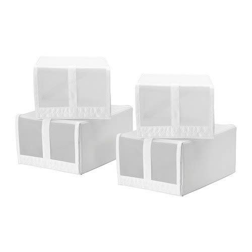 Skubb 4-piece Shoe Boxes - White