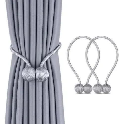 Magnetic Curtain Hook - Silver -2pcs