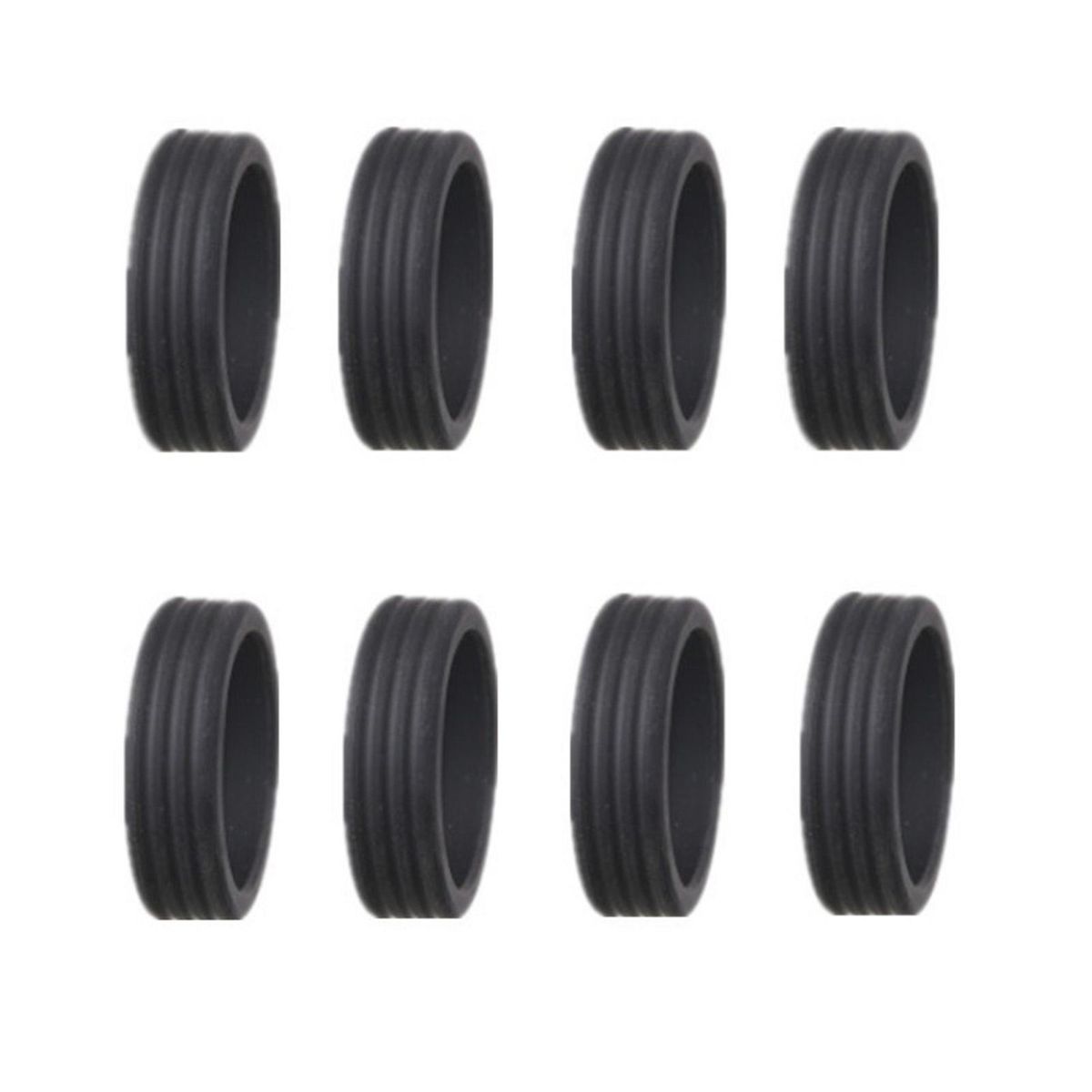 Colorful Luggage Covers Silent Silicone Wheel Covers Protect Enhance Black