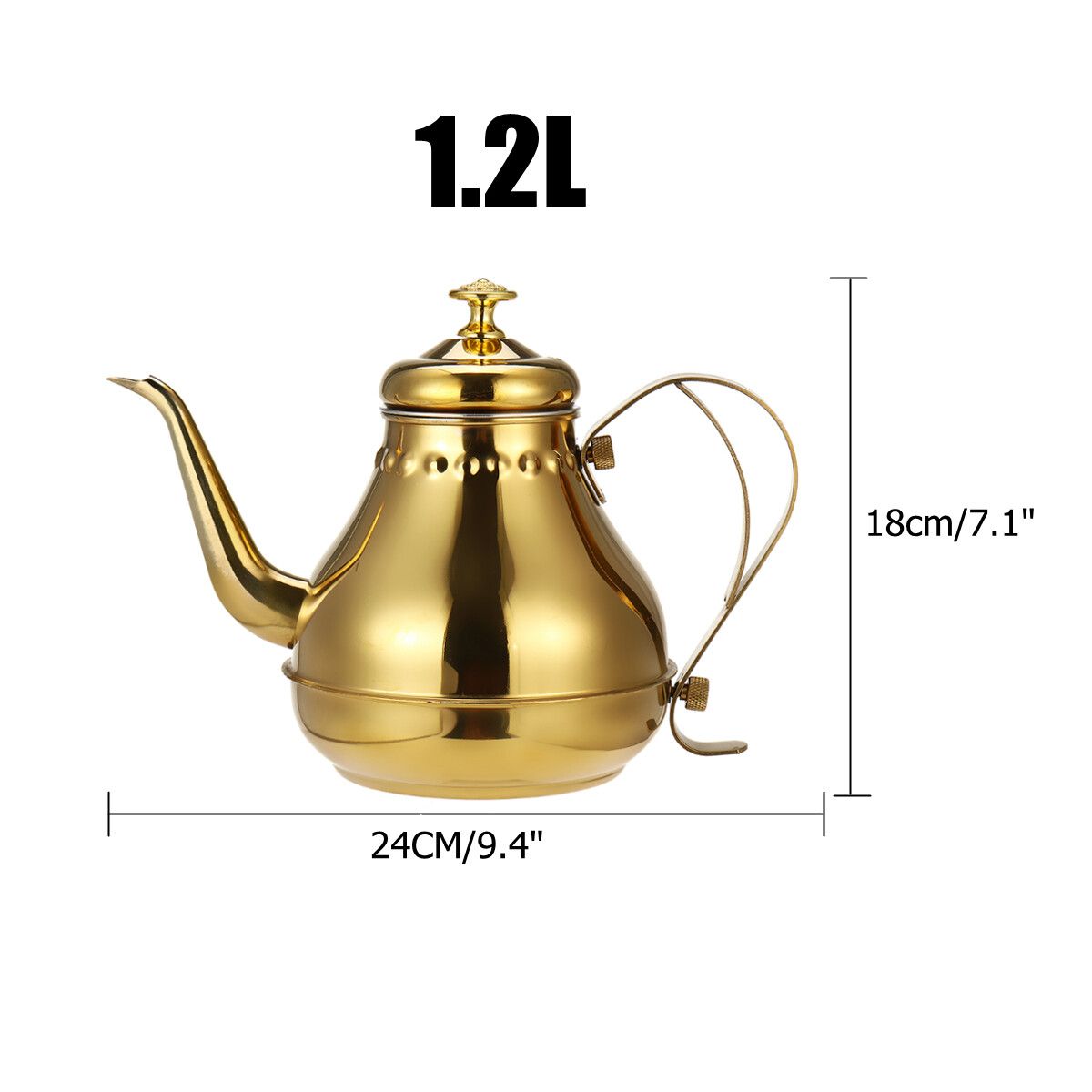 Courtyard Coffee Pot Made Of Golden Stainless Steel 1.2L