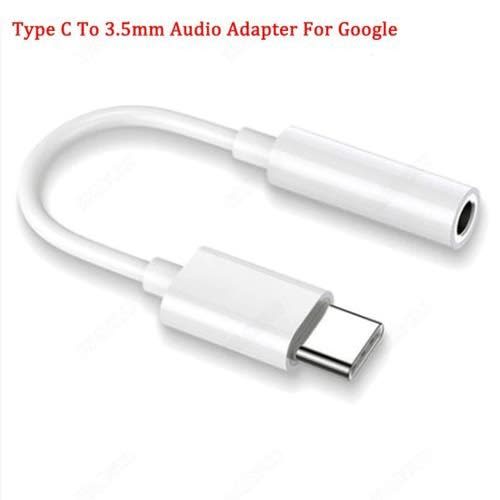 Type C Jack Earphone To 3.5mm Aux Headphones Adapter Audio Cable