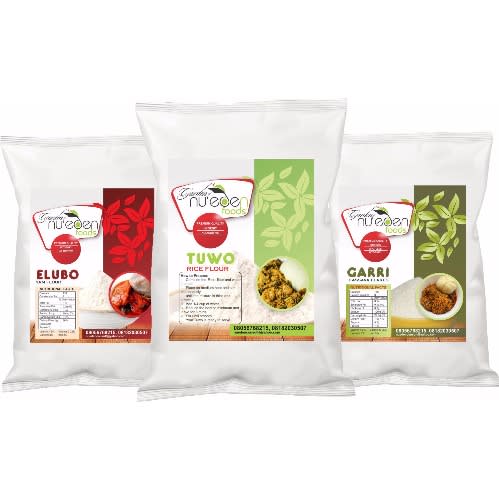 Classy Combo Pack - 2kg Garri + 2kg Yam Flour + 2kg Rice Flour