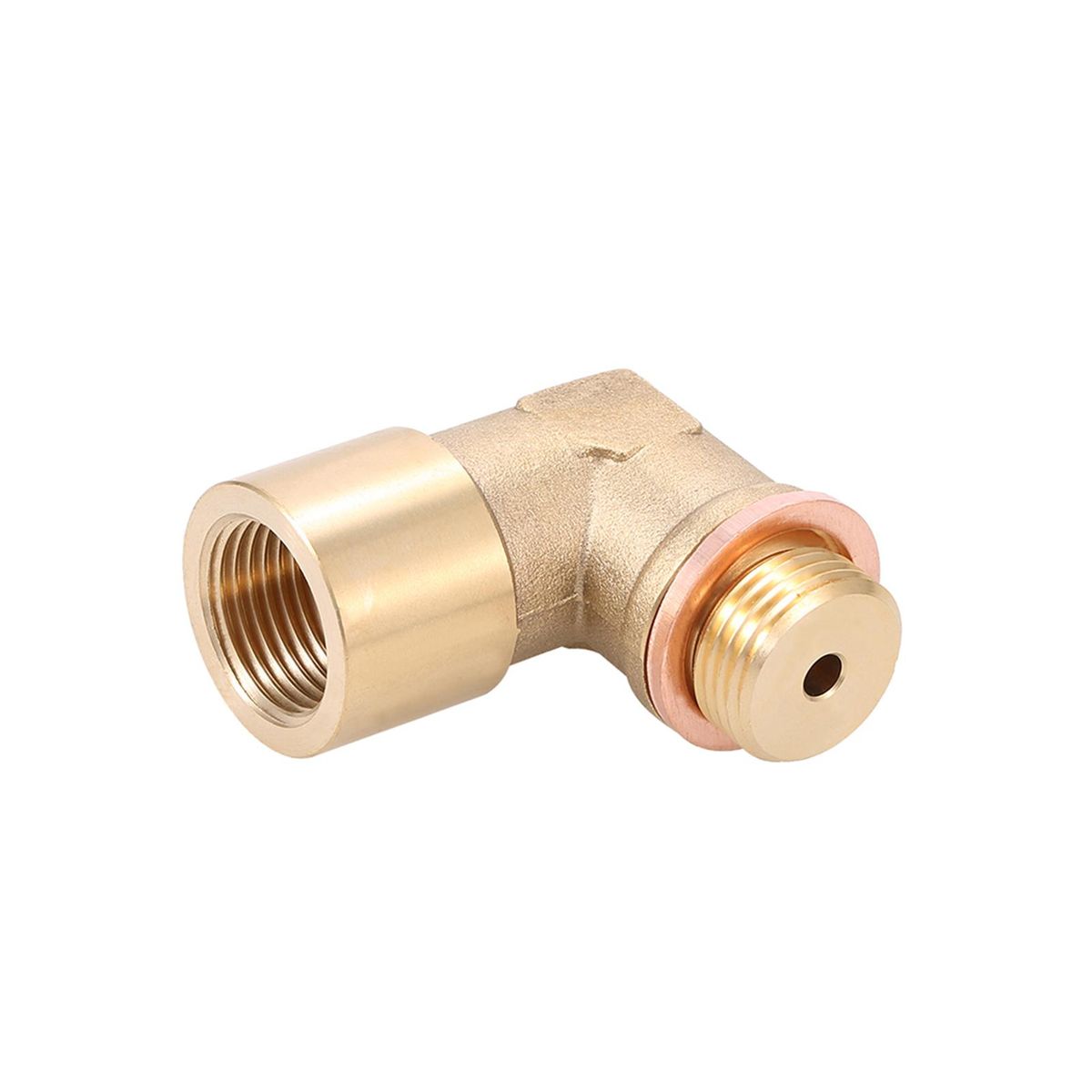 90&deg; Angled Lambda O2 Oxygen Sensor Extender Spacer for Decat Hydrogen Brass M18x1.5
