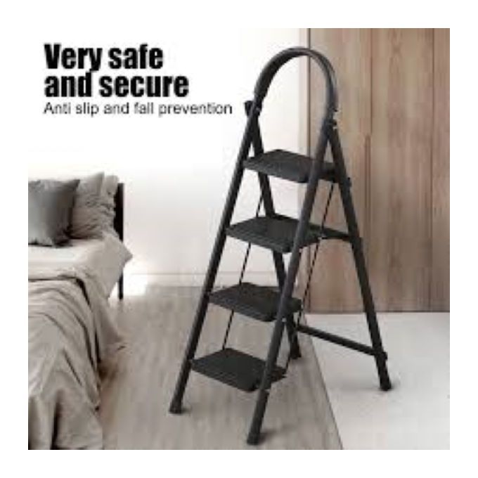 Multipurpose 4-Step Adjustable Steel Ladder (Home&Office)