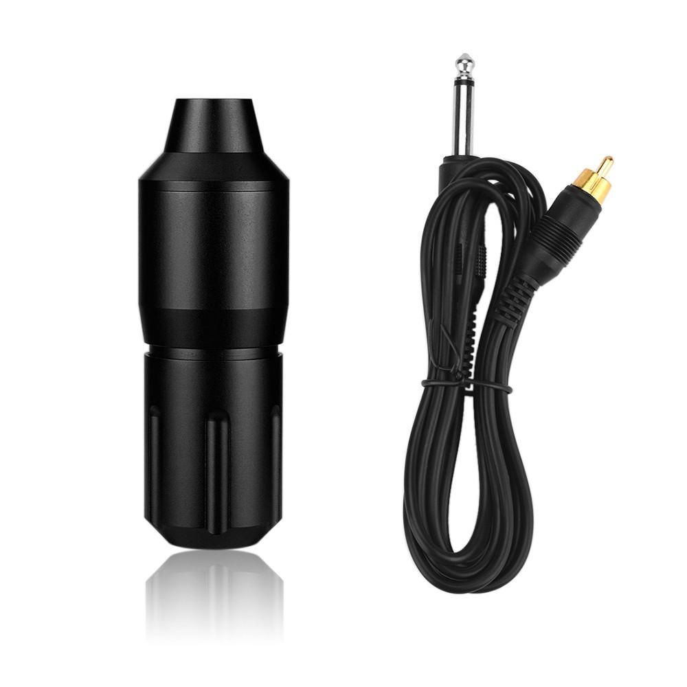 Rotary Tattoo Pen Rotary Tattoo Machine Aluminum Alloy Carved Short Pen RCA Cord for Tattoo Supplies
