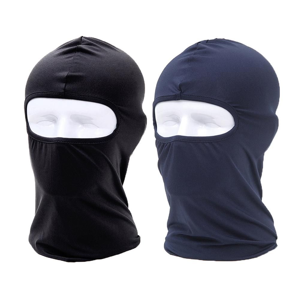 2Pcs Sun Protection Dust Proof Breathable-Black+Navy Blue