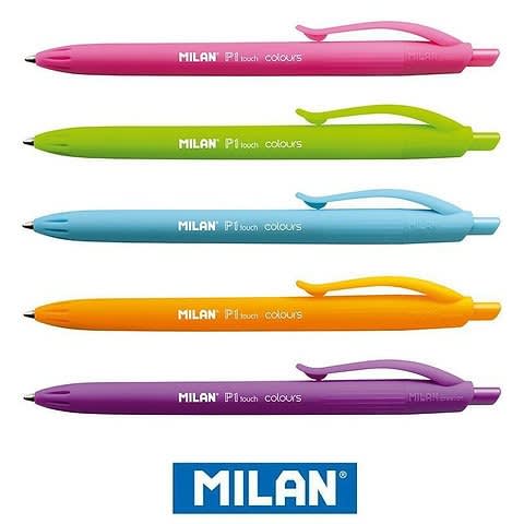 P1 Touch Assorted Coloured Ballpoint Pens - 5-pack