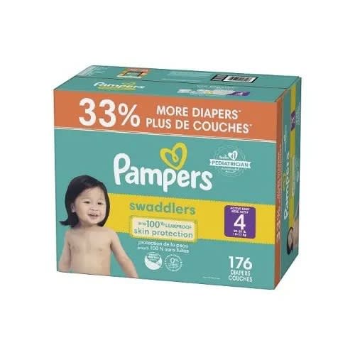 Swaddlers Active Baby Diaper - Size 4 - 176 Diapers