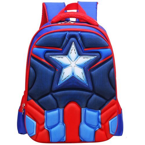 Captain America Cartoon Shoulder Backpack Kids School Bag