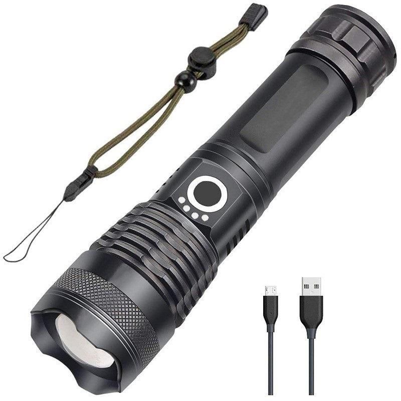 P50 Flashlight Outdoor light Charging zoom USB flashlight