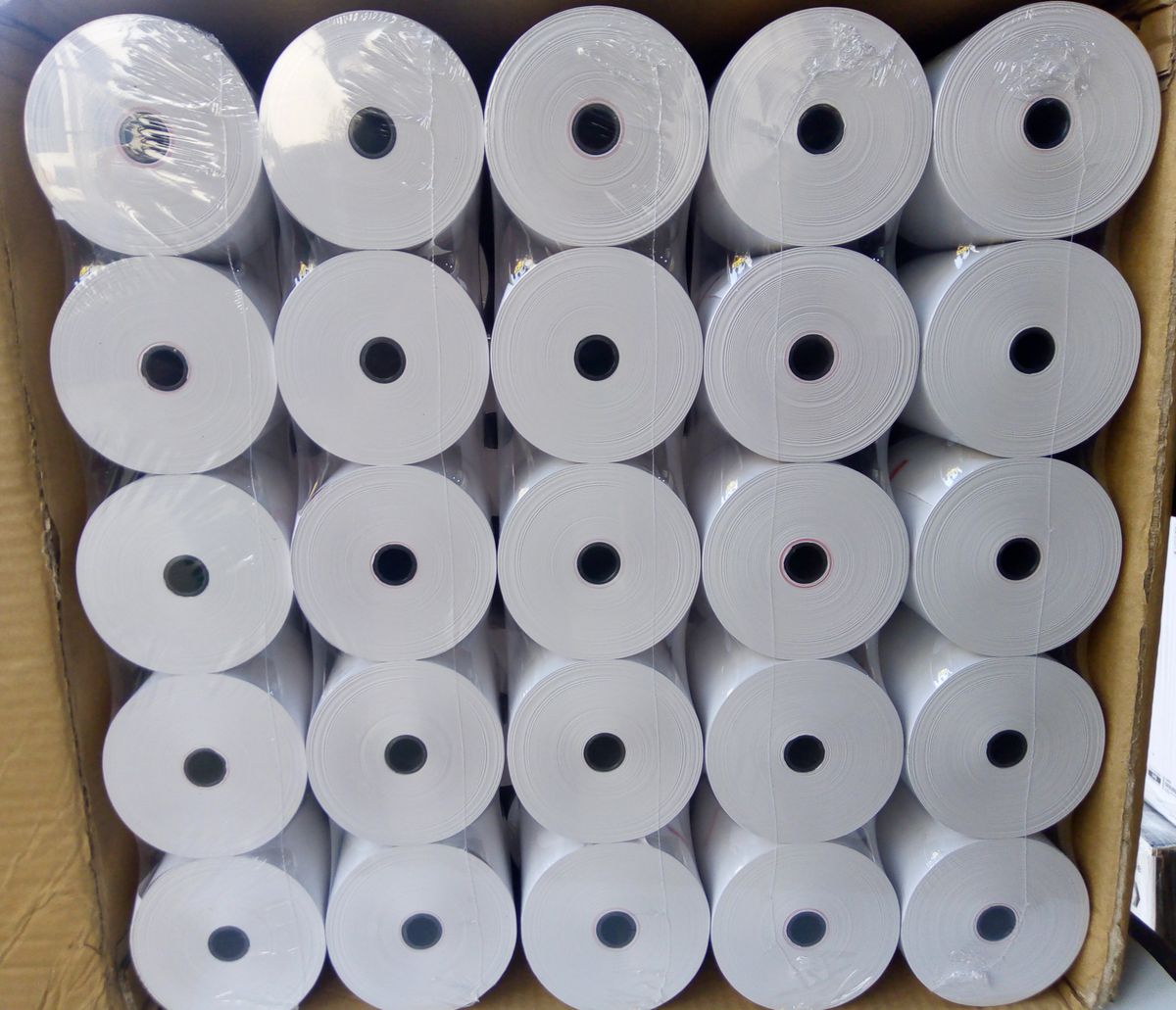 P.O.S PAPER  (80x80) (5 Pieces In A Roll) (10 ROLLS IN A CARTON)