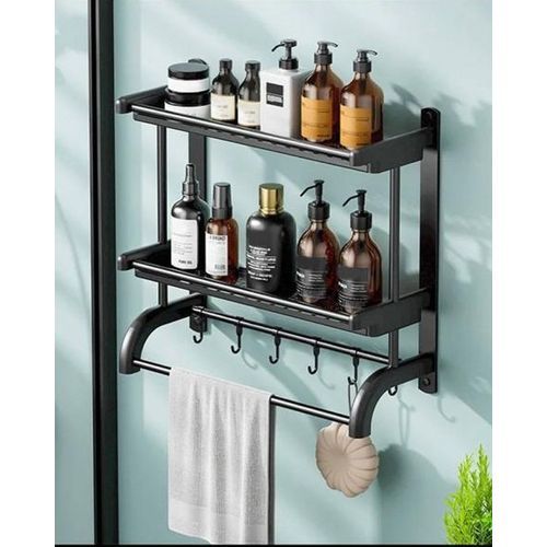 3 Layer Bathroom/ Kitchen Rods Shelf-Hanger