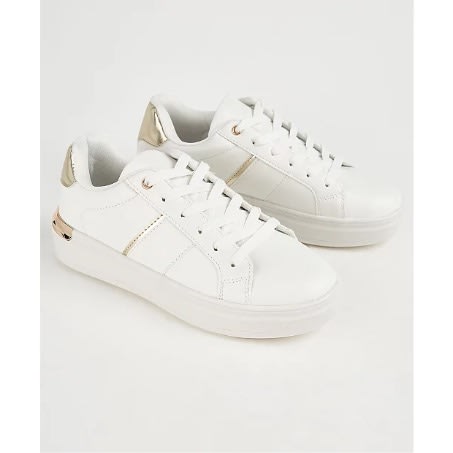 George Plated Trainers - White