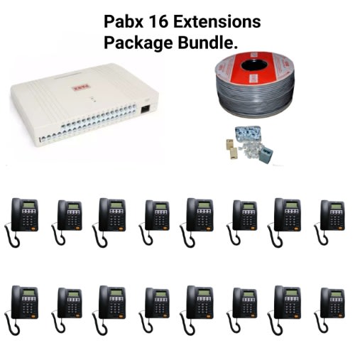 Pabx 16 Extensions Wired Intercom Bundle Package.