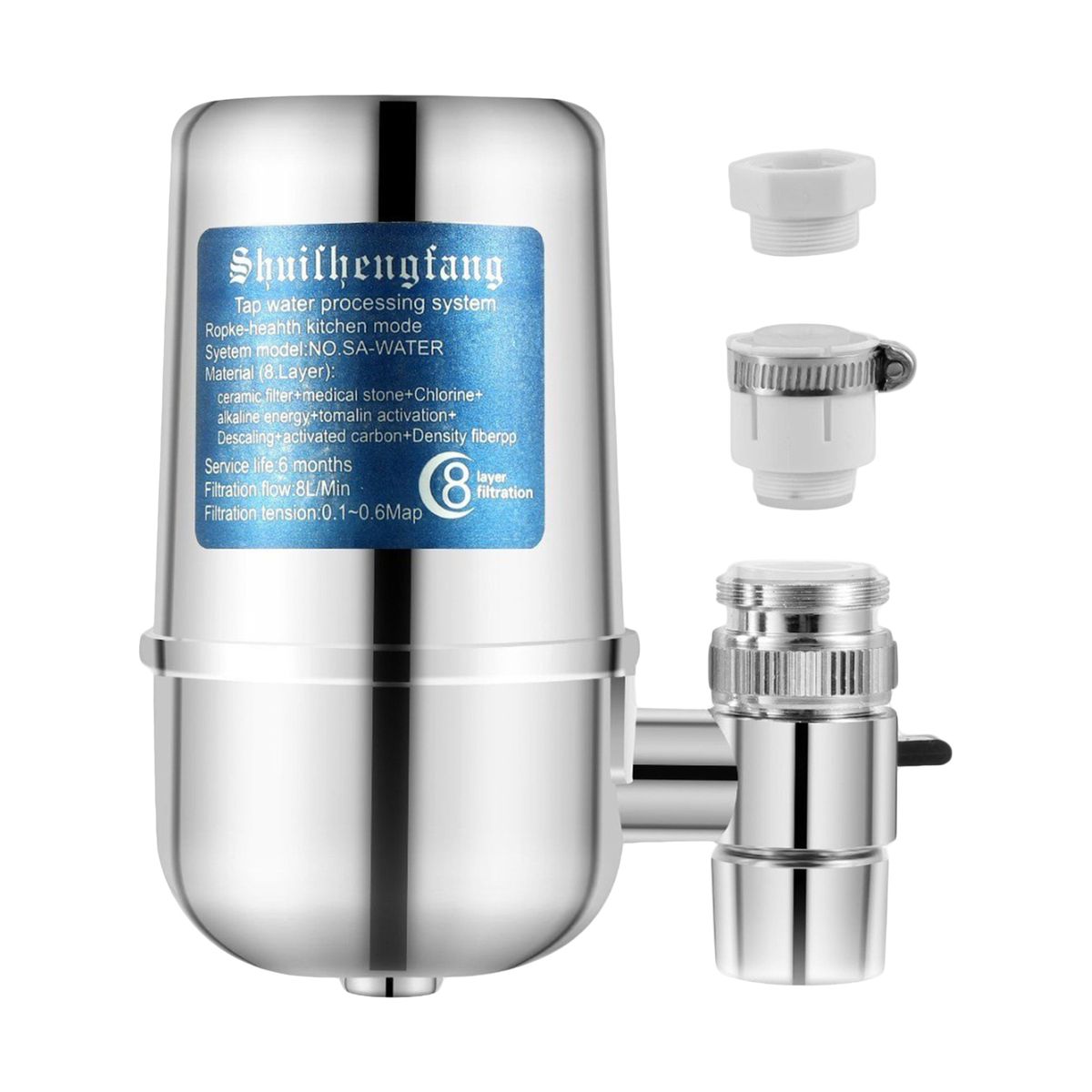 Faucet Water Filter With 8-layer Cartridge Tap Water
