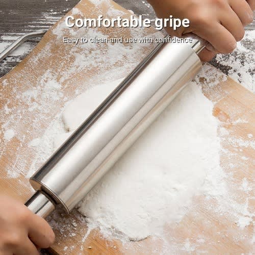 Non-stick Stainless Steel Rolling Pin - 10"