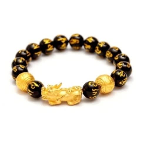 Obsidian Hand Bracelet