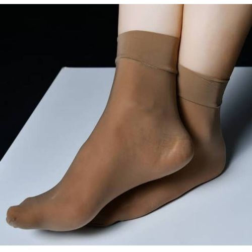 Brown Ankle Sheer Socks ( 10 Pairs)