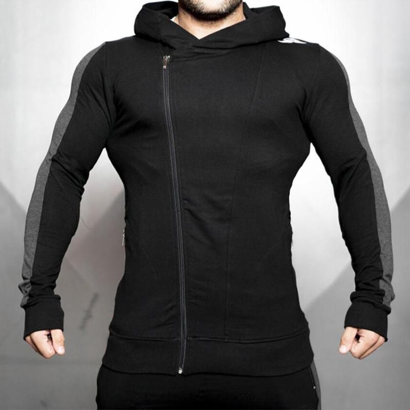 Adjusted Trousers for men Sportswear cotton for gym solid color for autumn