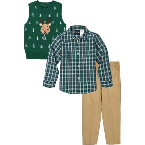 Dress Wear Boys Sweater Vest 3 Piece