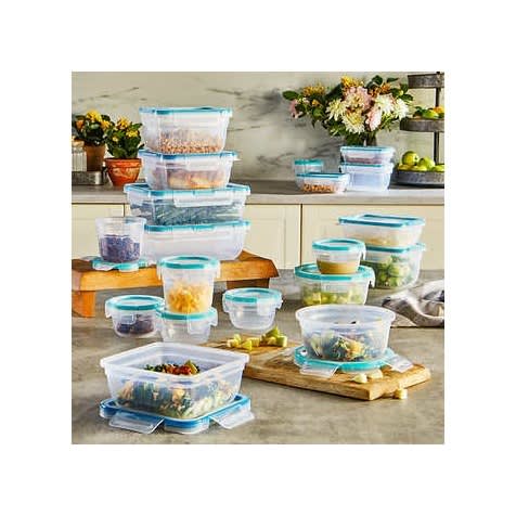 Plastic Food Storage Set - 38 Pieces