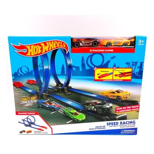 Speed Powerful Spin Loop Way Racing Inertia Car Set With 2 Vehicles