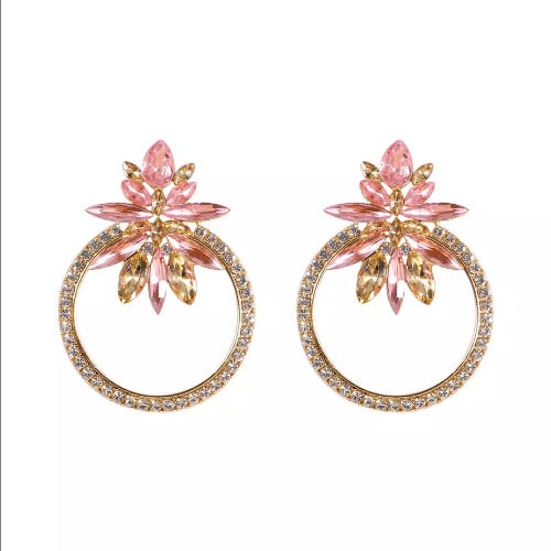 Chic Fashion Earrings - Pink