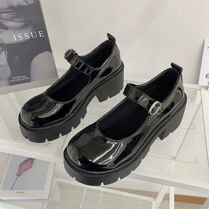Lolita Shoes Black Japanese Style Mary Jane Shoes Vintage Soft Girls High Heels
