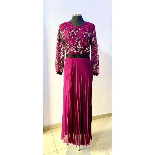 Applique Chiffon Dress