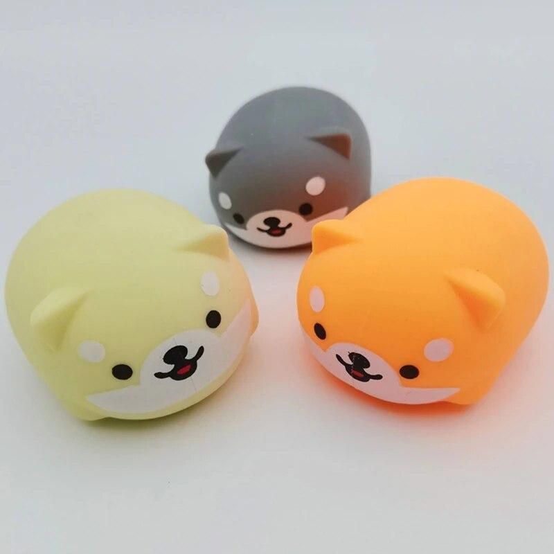 Kids Sensory Ball Shiba Inu Pinch Toy Stress Relief Squishy Toy Cute Animal Party Supplies Vent Decompression Balls