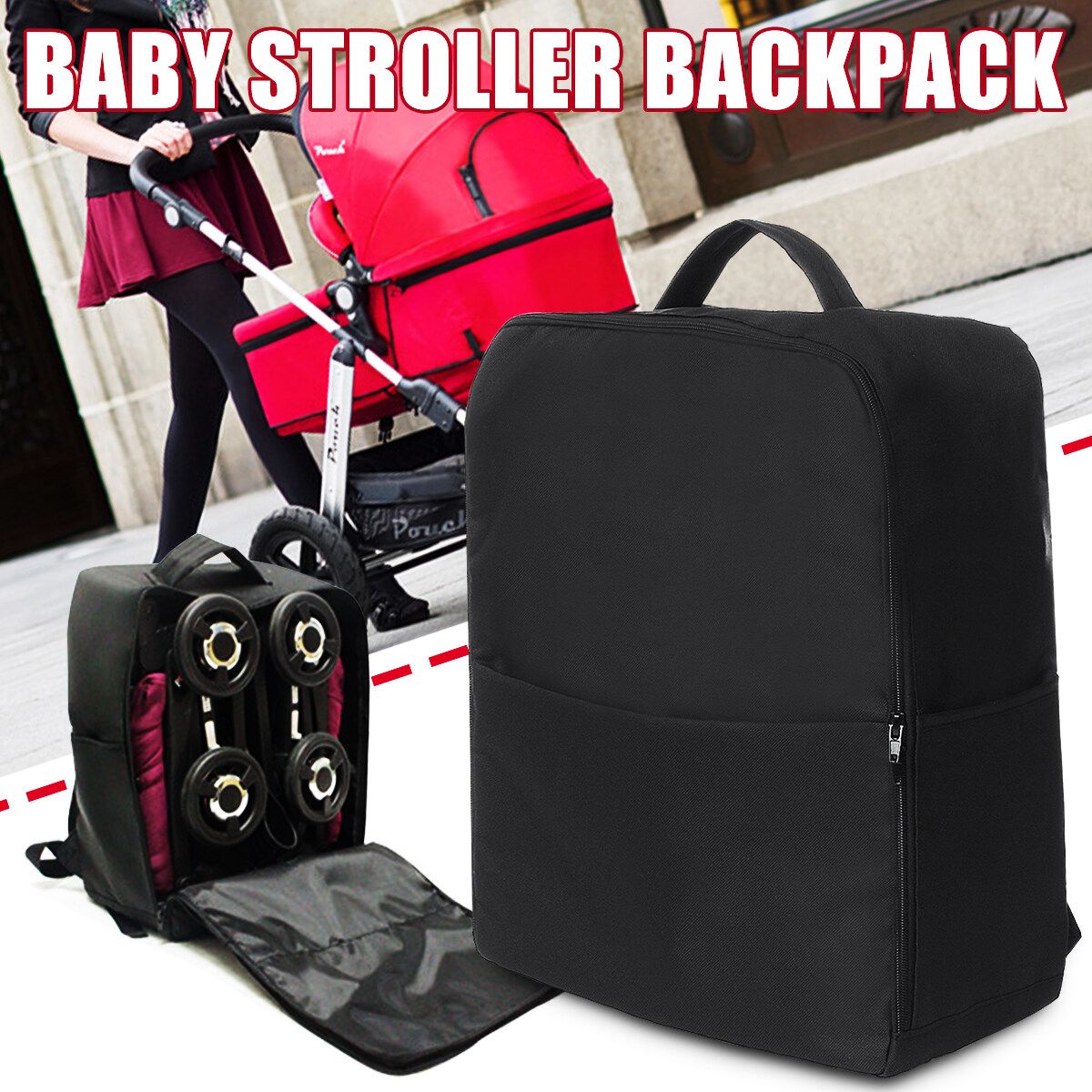 Baby Stroller Organizer Storage Backpack Outdoor Travel Bag For GB Pockit 2S