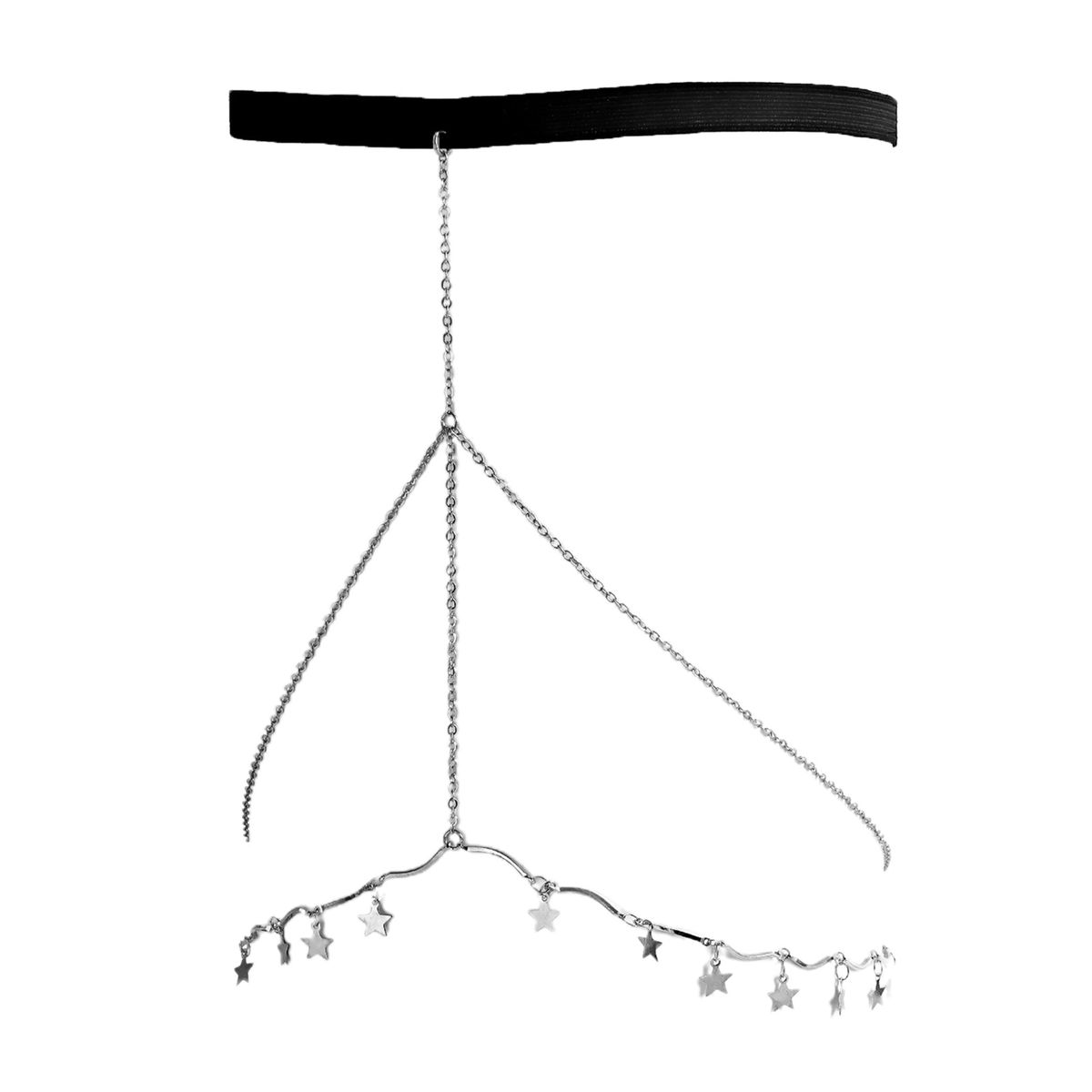 Women Thigh Chain Star Pendant Sexy Thigh Chain Platinum