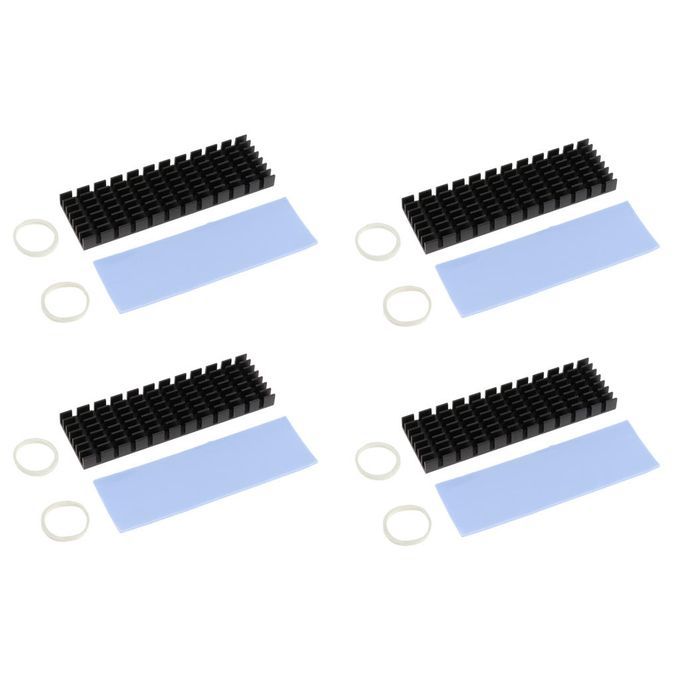 4 Pack M2 2280 SSD Heatsinks Cooler Cooling KitSilicone Based