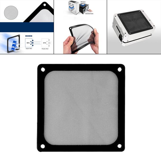 Fan Dust Filter Mesh Magnetic Frame PVC PC Case 12cm With Screw Hole
