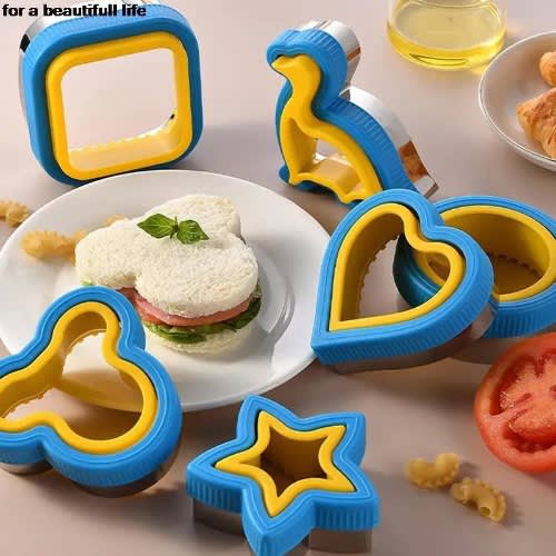 2pc Sandwich Cutter And Sealer Set For Children Kids Diy Cookies Mold Food  Cutters
