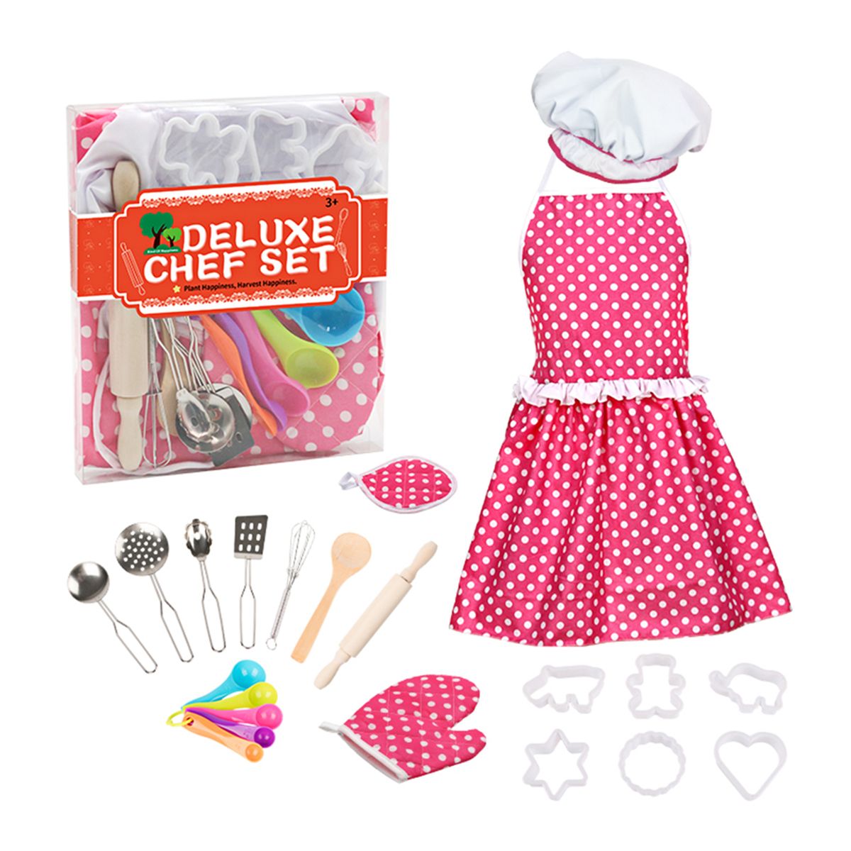 Kids Cooking And Baking Set 18 PCS With Chef Hat Apron Oven