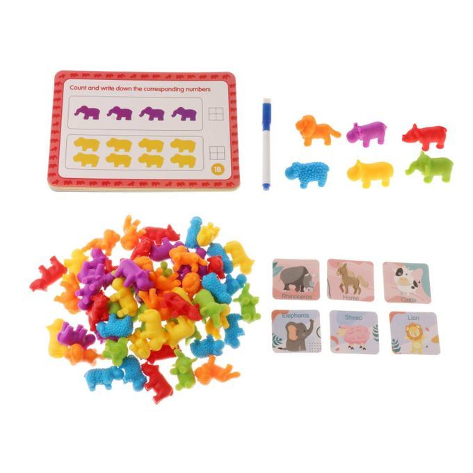 Counting Games Item Shape Educational Early Small Animals Theme