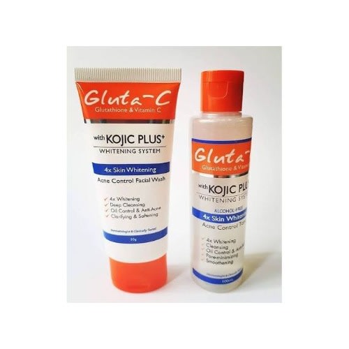 Gluta C Anti-aging Intense Lightening Toner - 100ml And Facial Wash - 50g