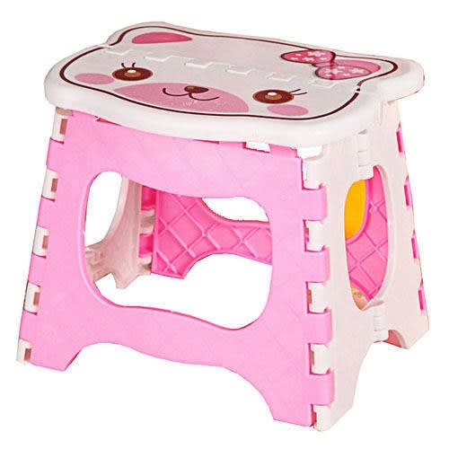 Children's Character Foldable Portable Chair - Pink & White