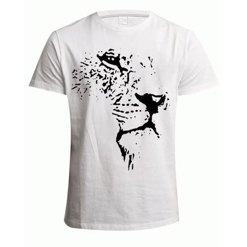 Lion Of Africa Print Tshirt -white