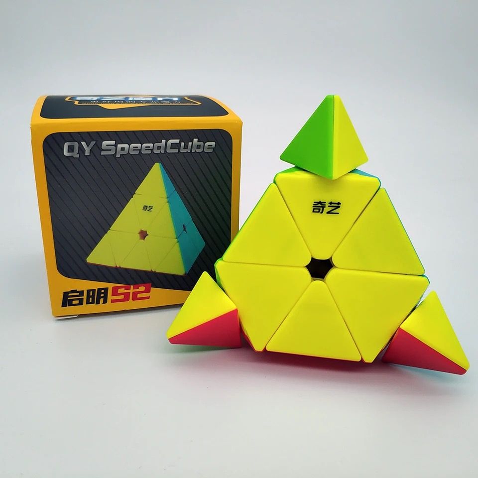 Qiyi Qiming S2 Pyramid 3x3x3 Stickerless Speed Cube Children And Gift