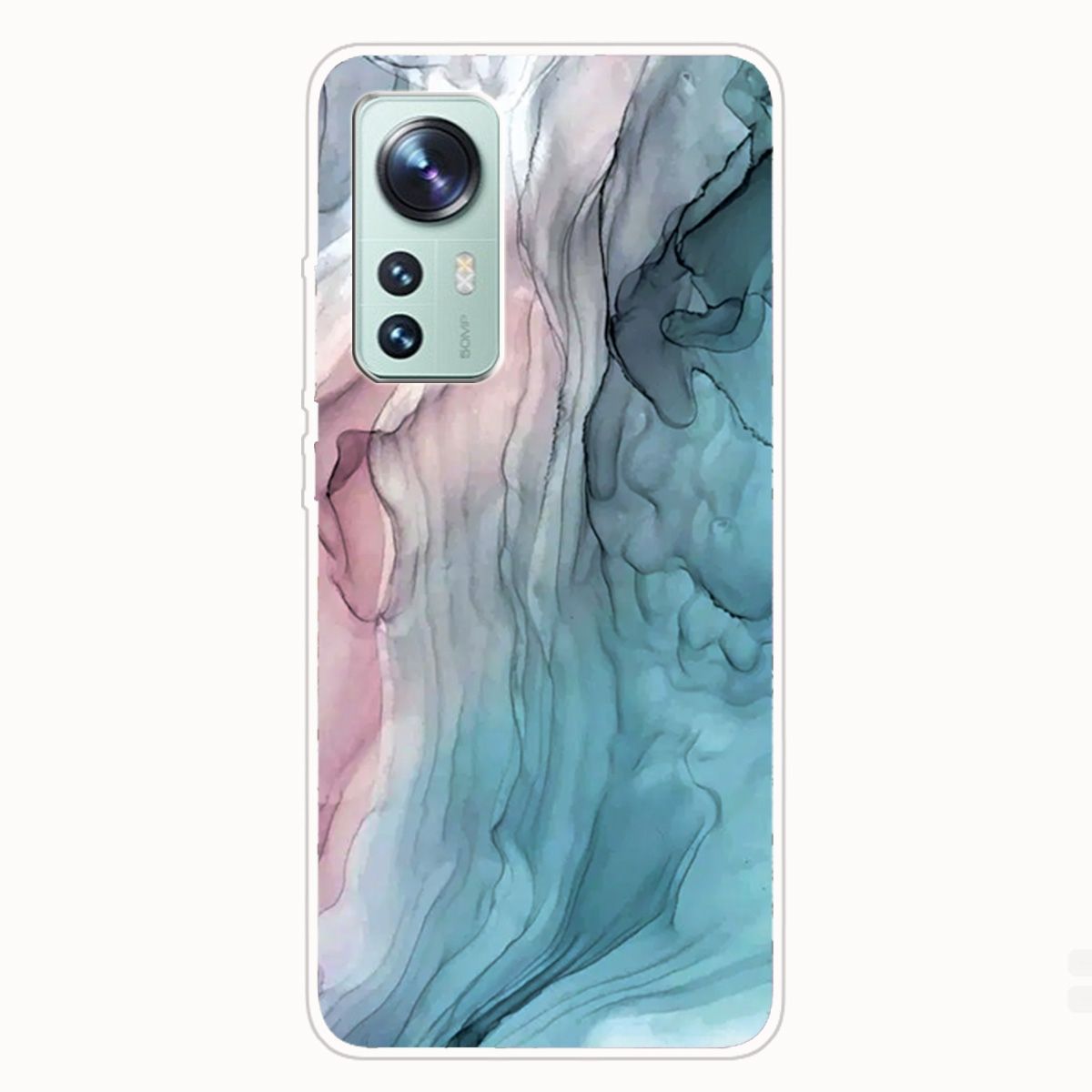 For Xiaomi 12 / 12X 5G Marble Pattern TPU Phone Case(Gray)
