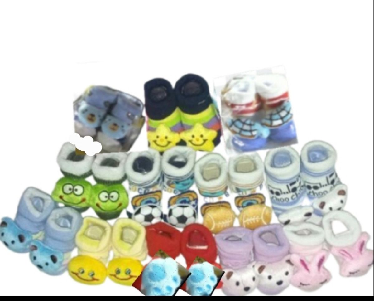 3 Pairs Unisex Baby Booties Shoe Socks