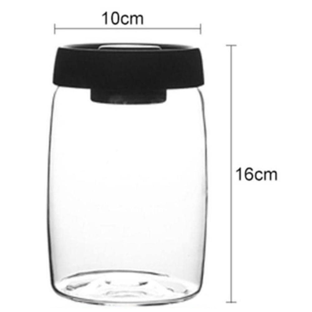 Coffee Bean Storage Container Glass Vacuum Jar Sealed