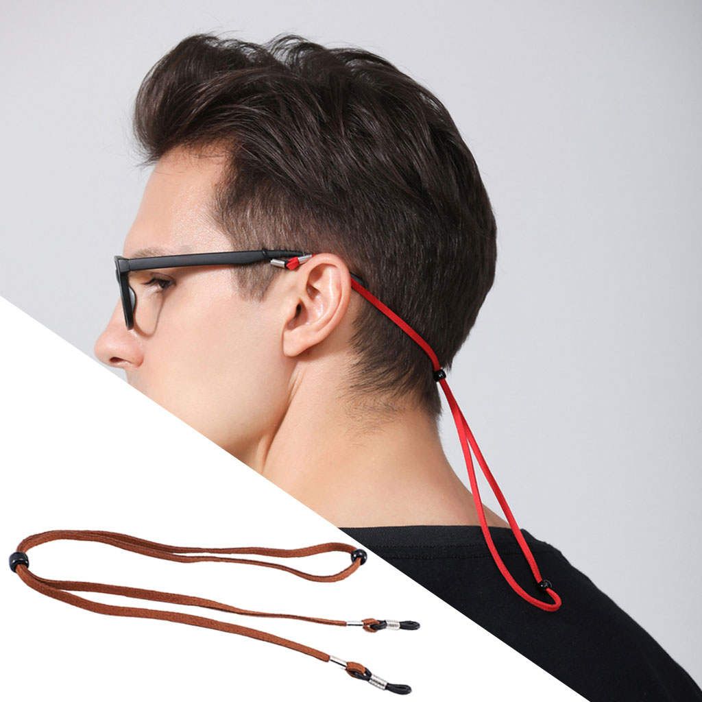 Glasses Strap Sports Eye Glasses Strings Rope Eyewear Dark Brown