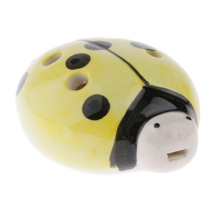 6 Hole Alto C Kettle Style Ocarina Ceramic Flute Beginners -   Yollow